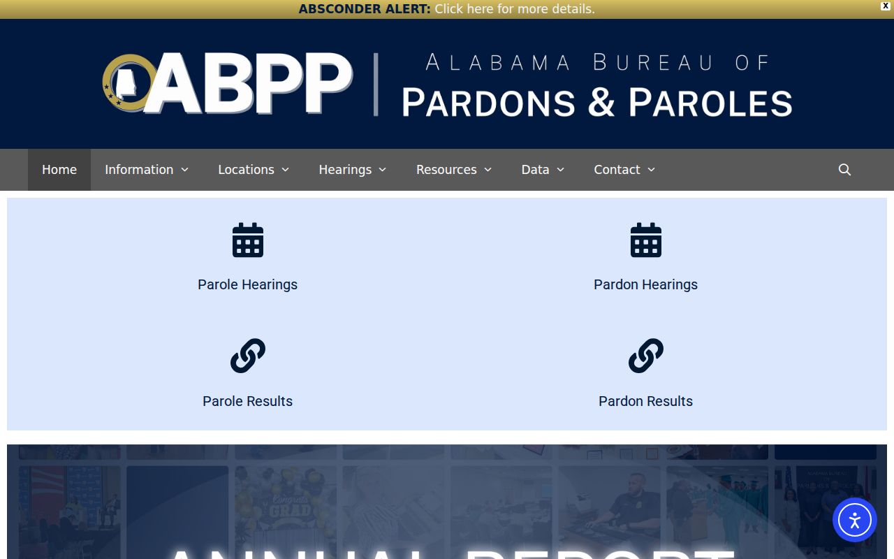 Alabama probation and parole record channel for Madison County criminal history