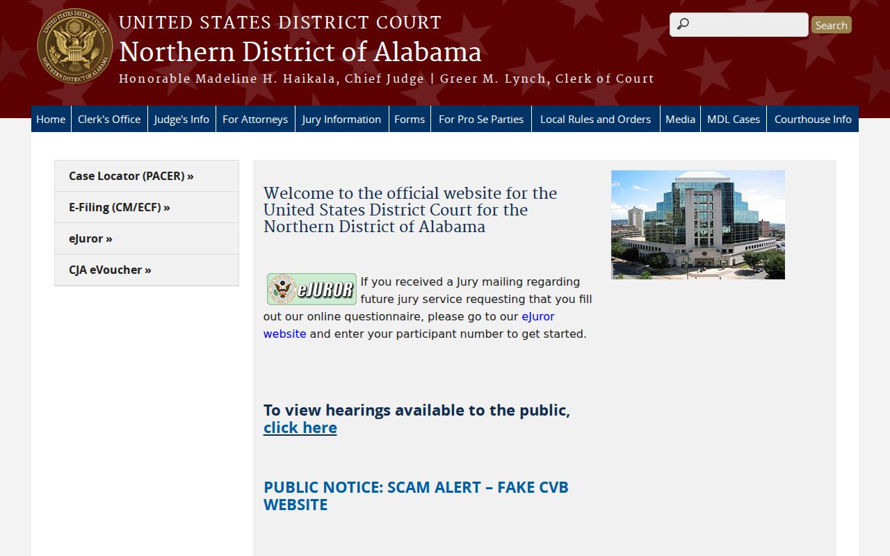 Federal court layer for Madison County criminal records
