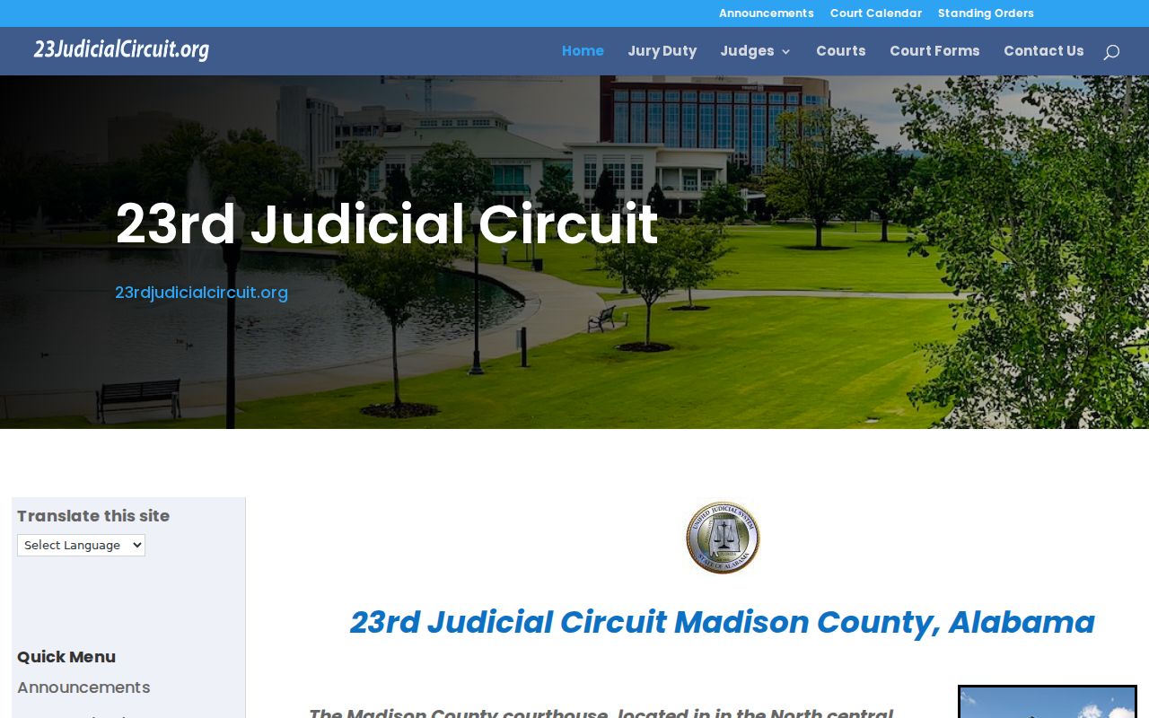 Twenty-Third Judicial Circuit information for Madison County criminal court cases